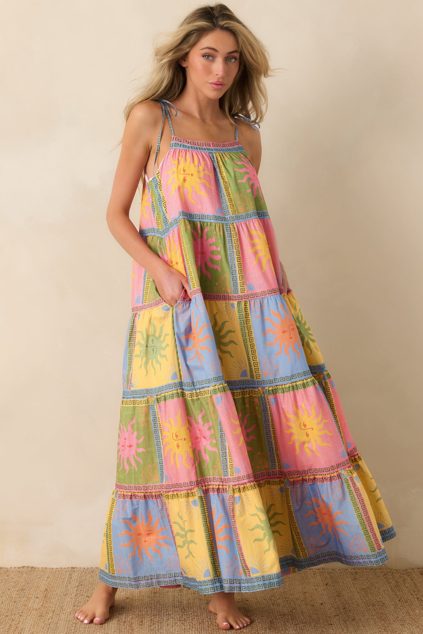 Vestido maxi multicolor
