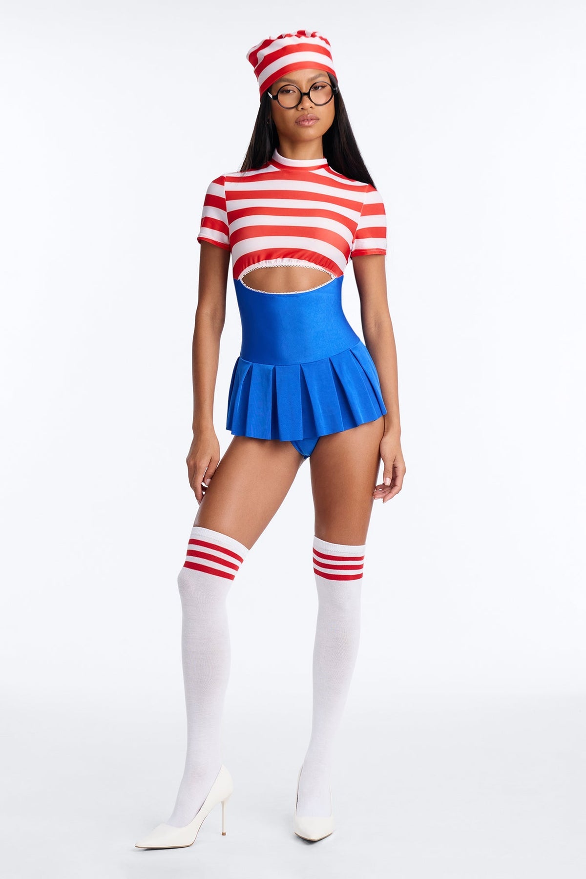 Find Me Babe – Conjunto de disfraz de 4 piezas, combinación azul