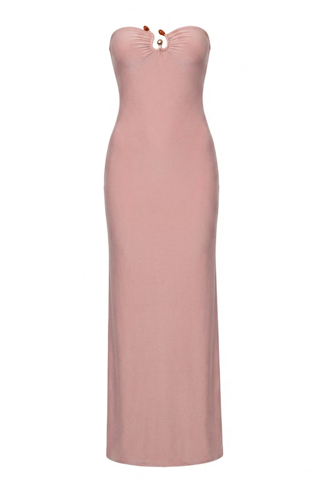 Vestido largo Serene rosa empolvado