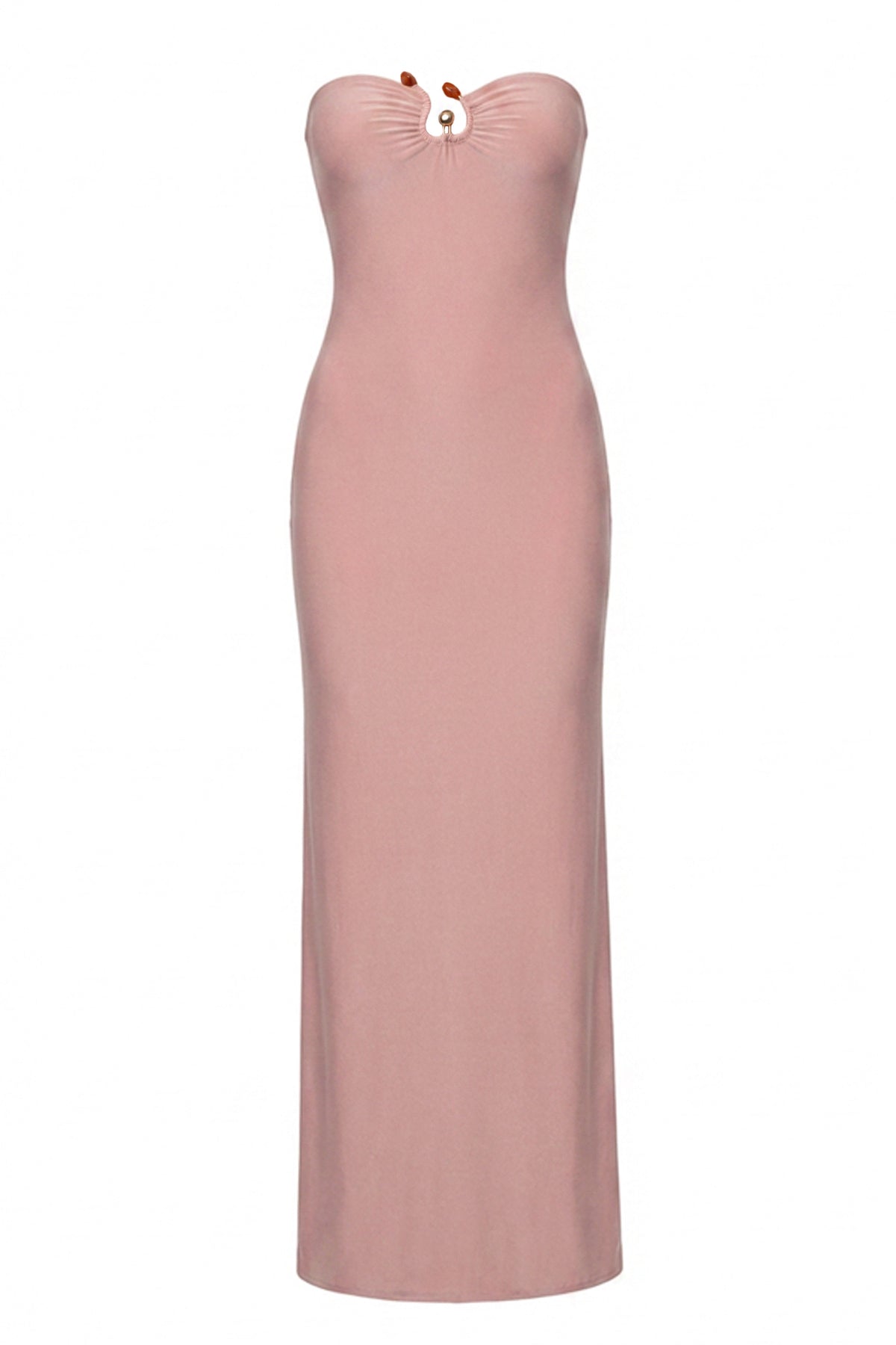 Vestido largo Serene rosa empolvado