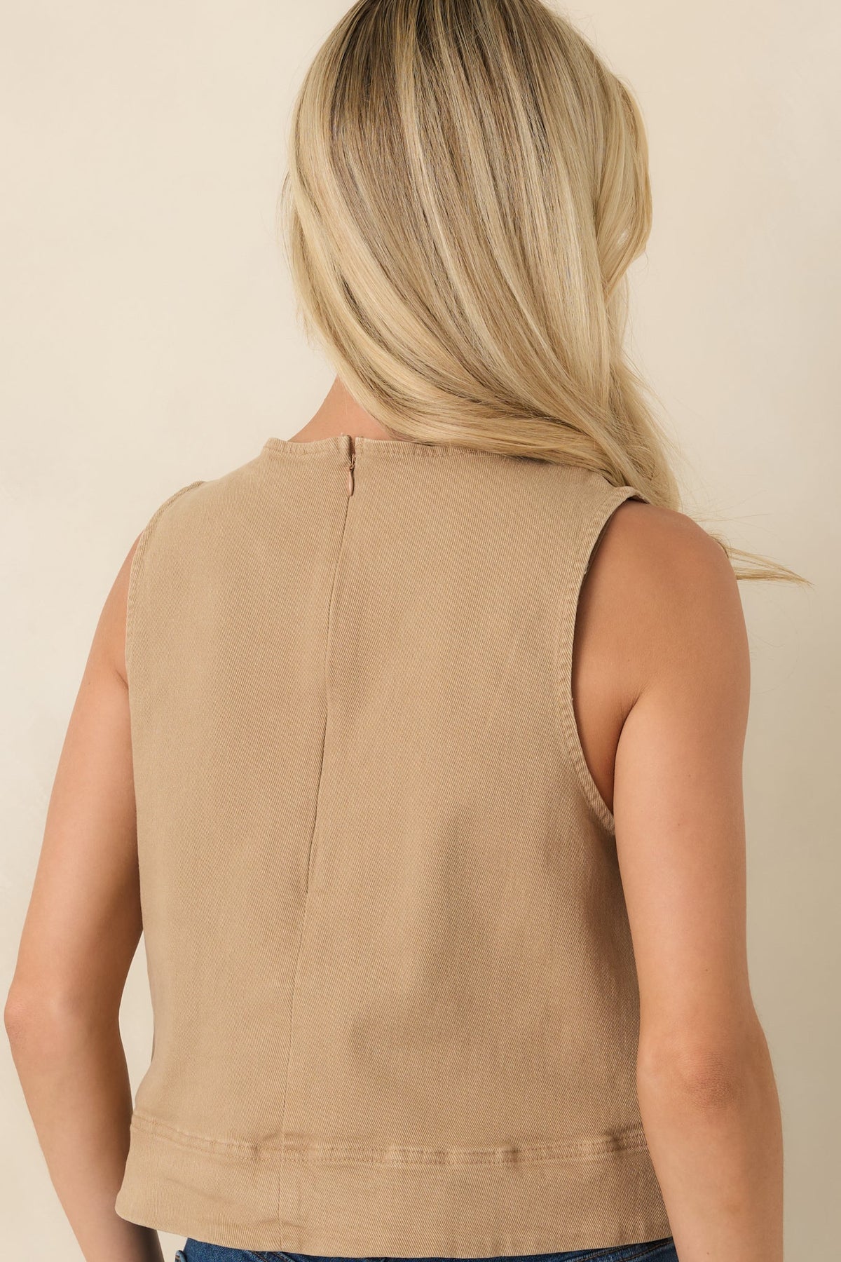 Camisa vaquera sin mangas