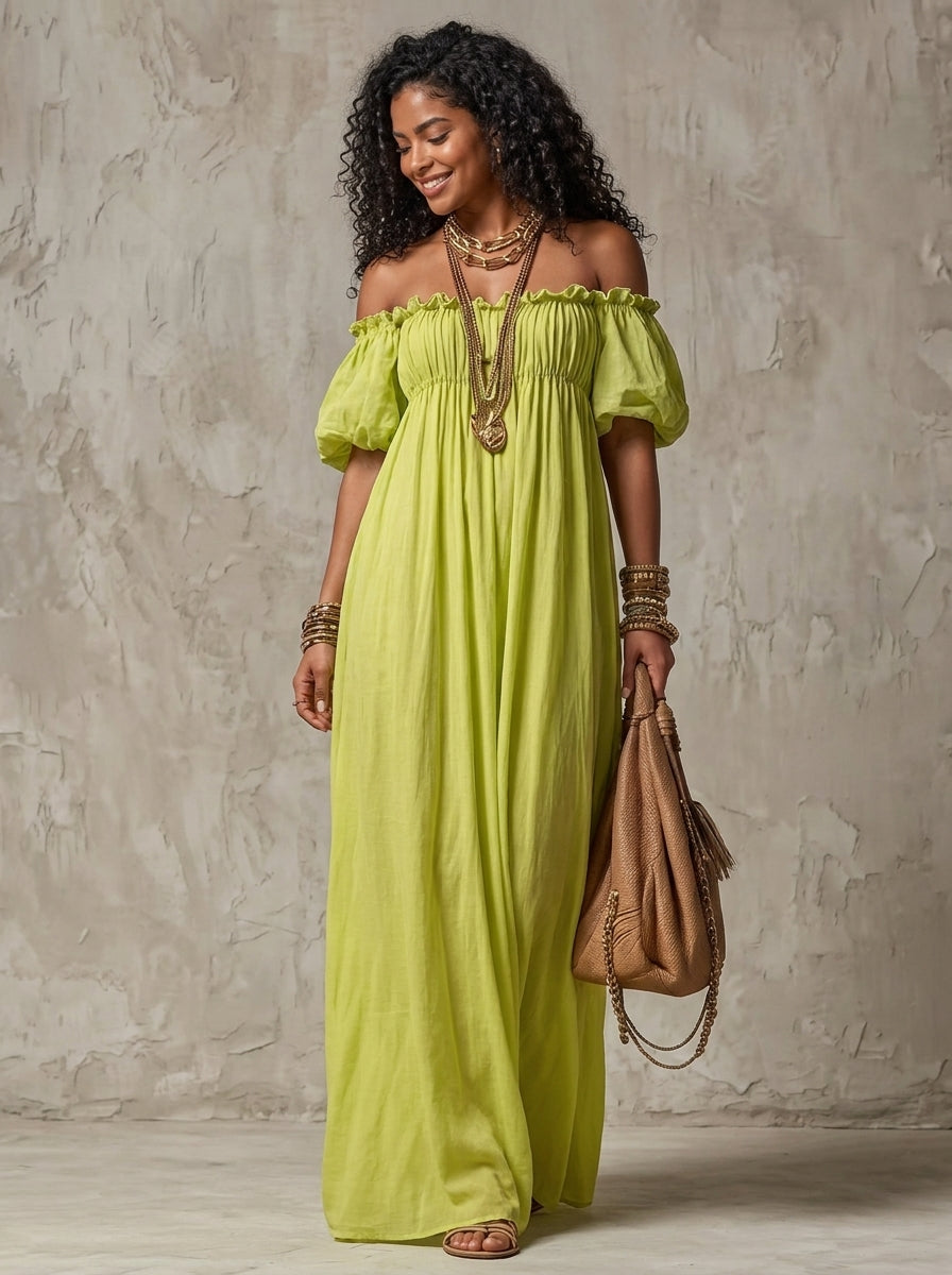 Vestido verde claro