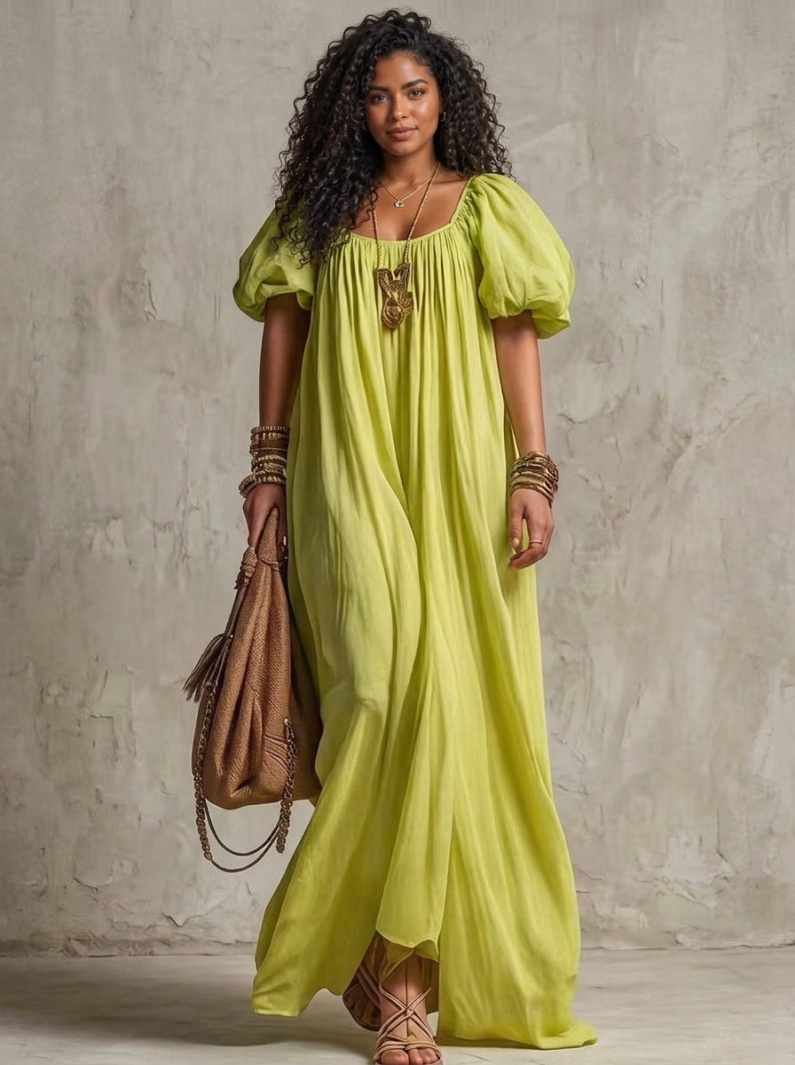 Vestido verde claro