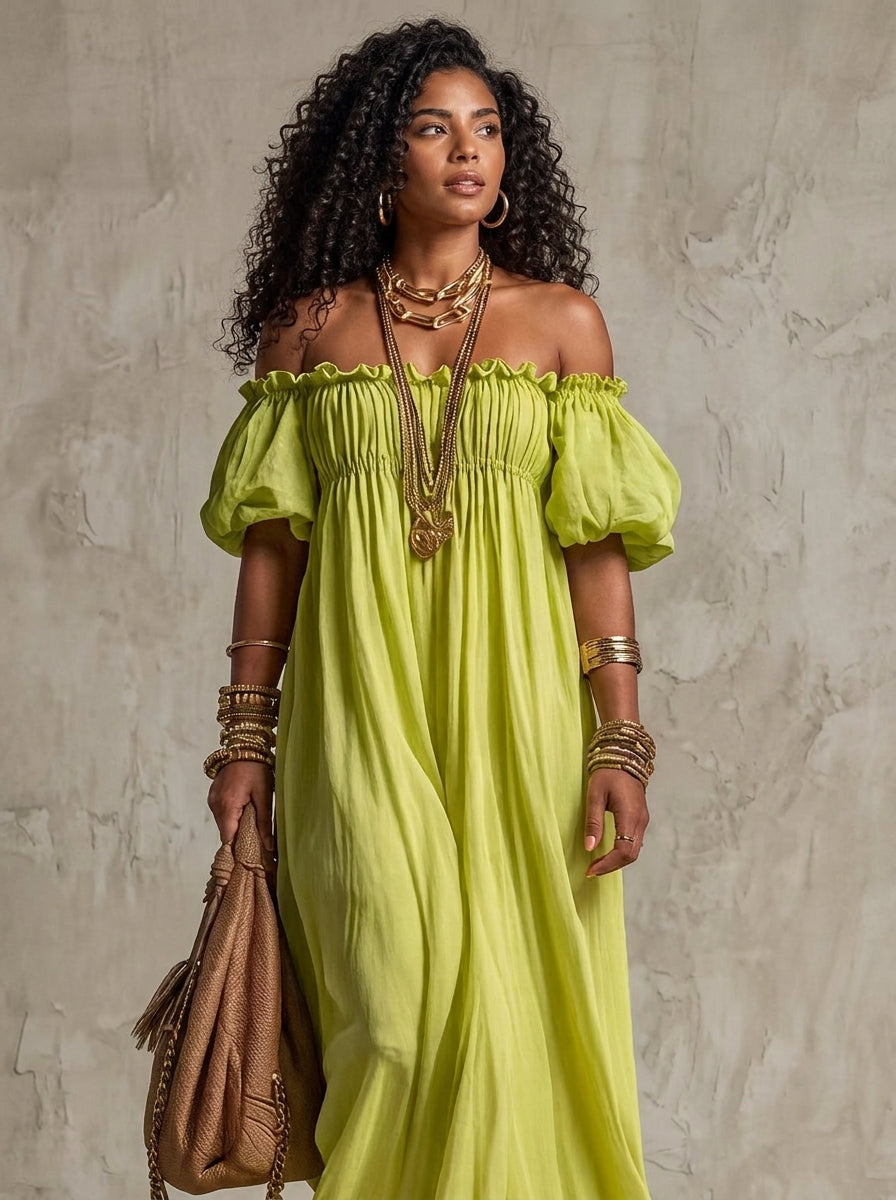 Vestido verde claro