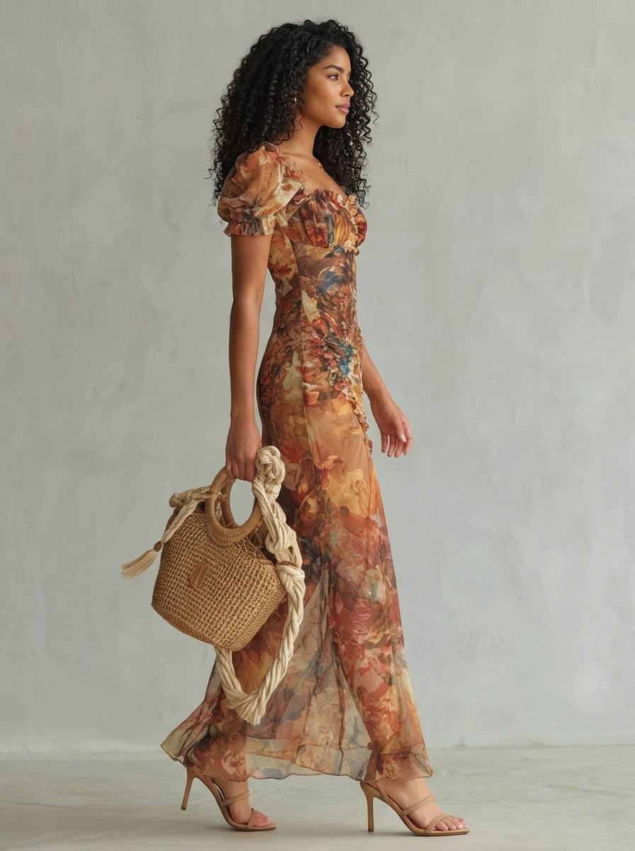 Vestido con abertura