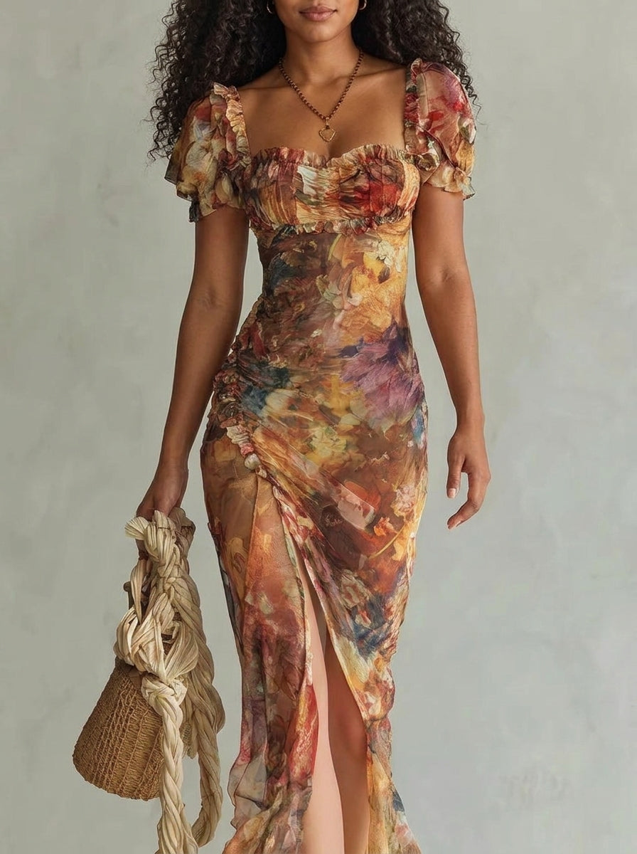 Vestido con abertura