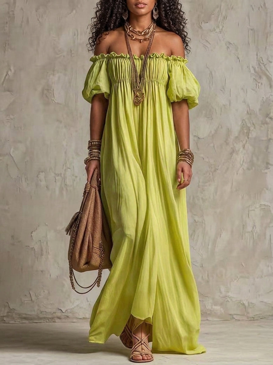 Vestido verde claro