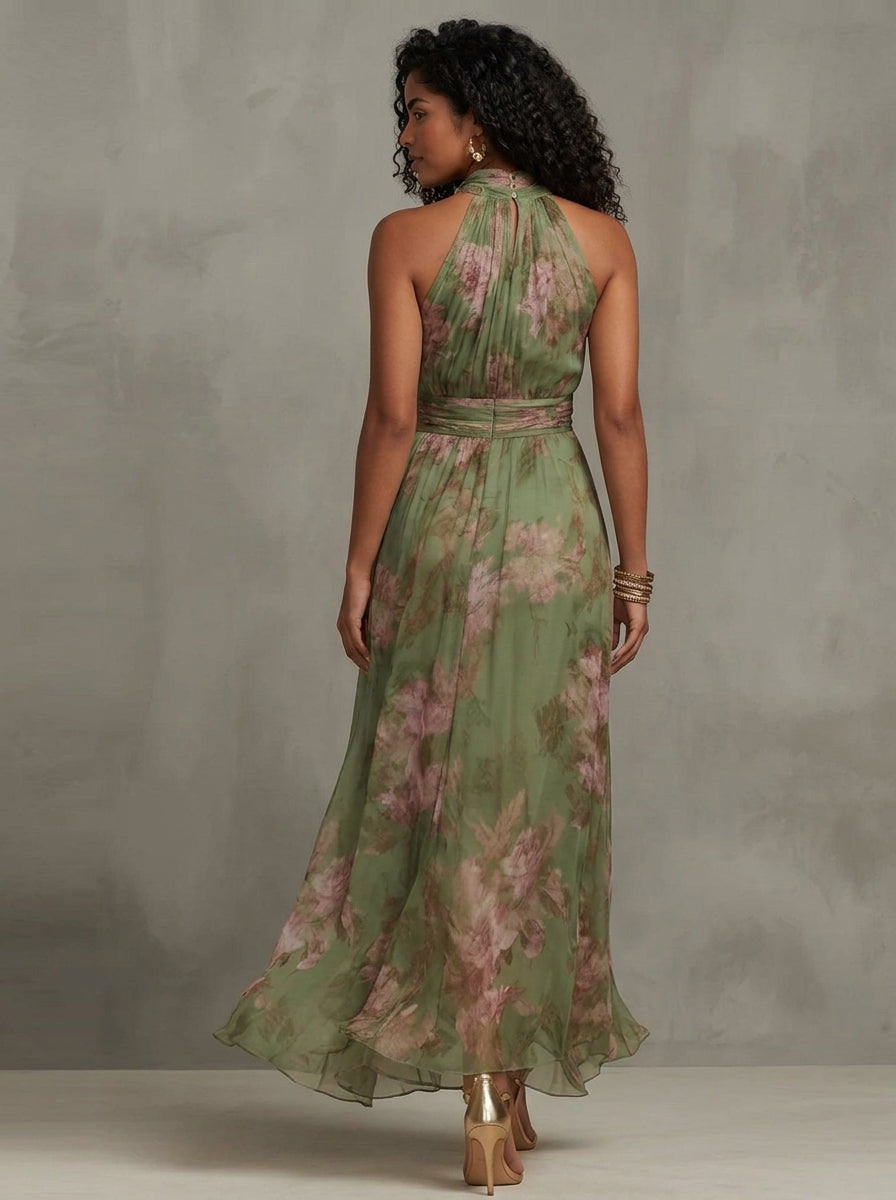 Vestido largo estampado