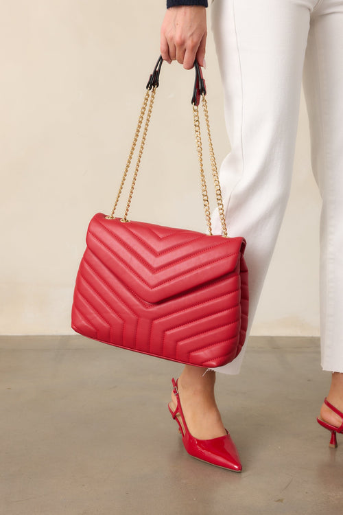 Bolso de mano rojo