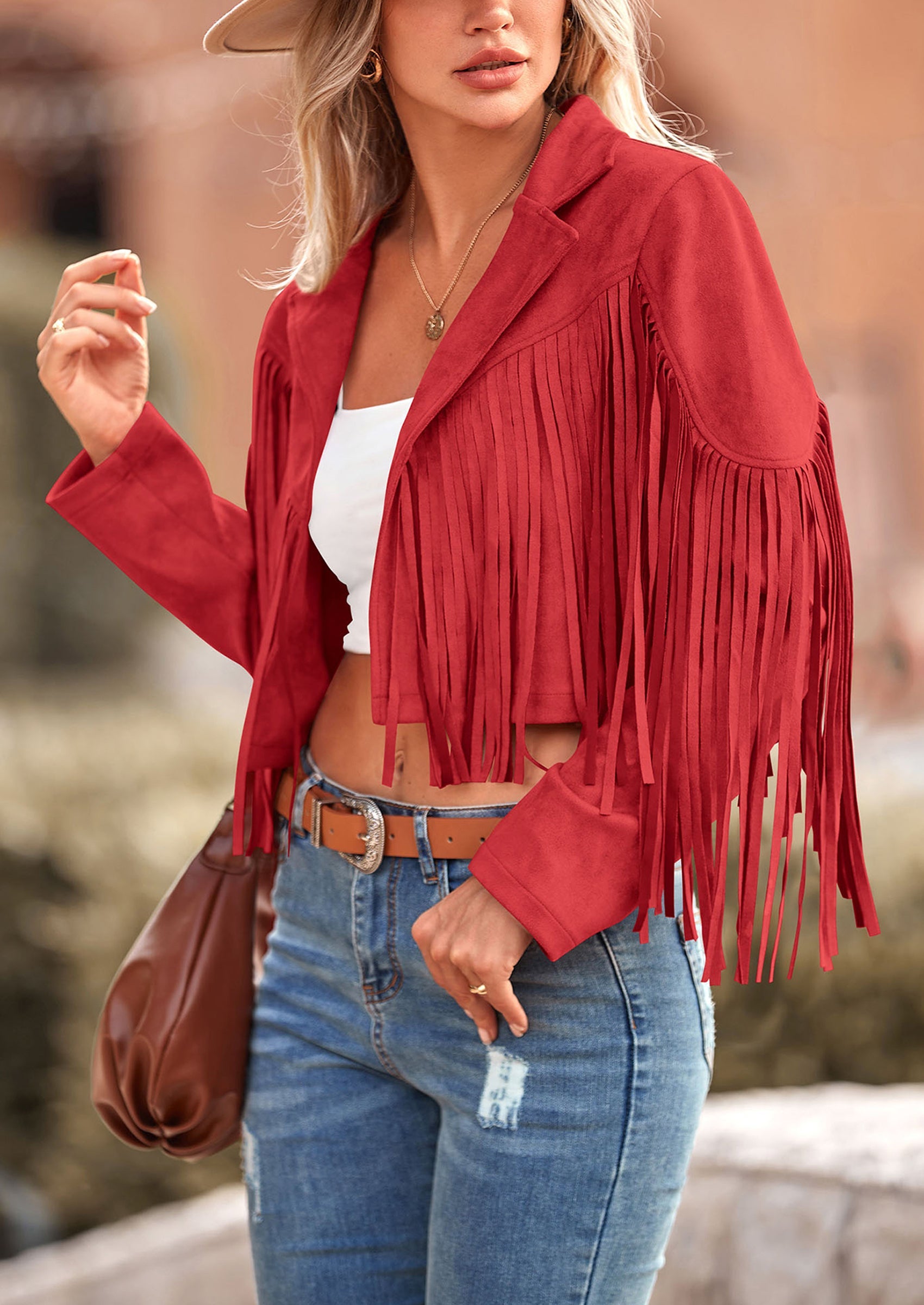 Chaqueta motera gamuza