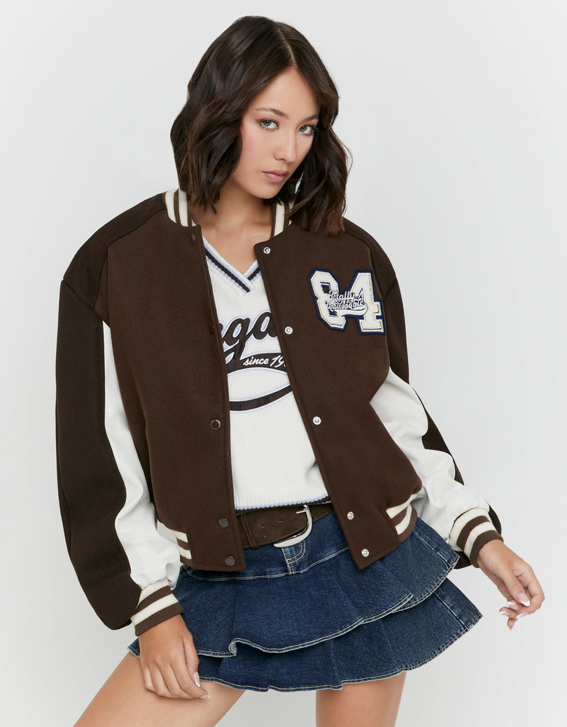 Chaqueta azul estampada