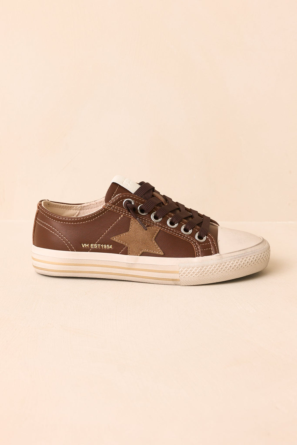 Zapatillas de cuero marrón chocolate