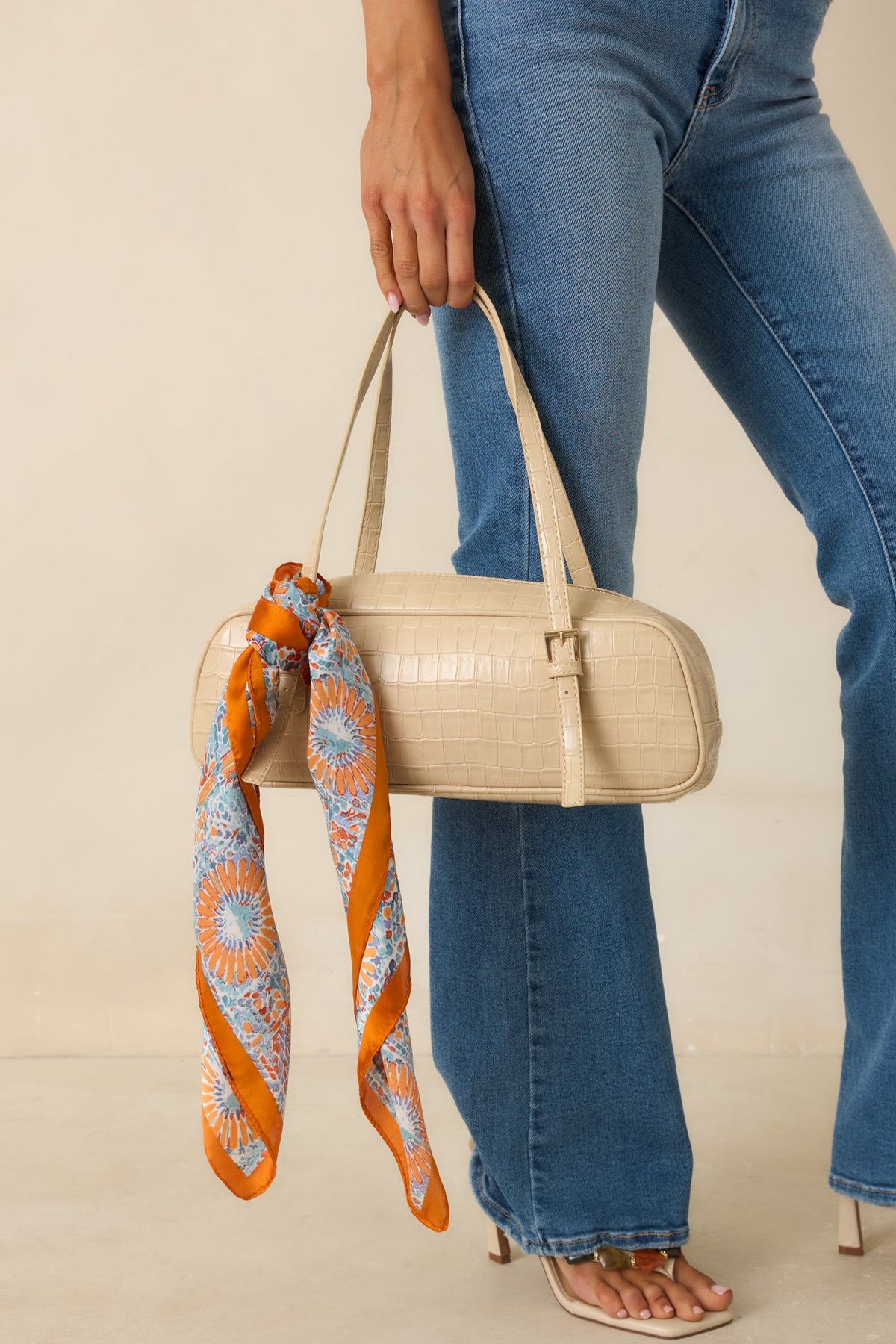 Bolso de mano elegante de cocodrilo