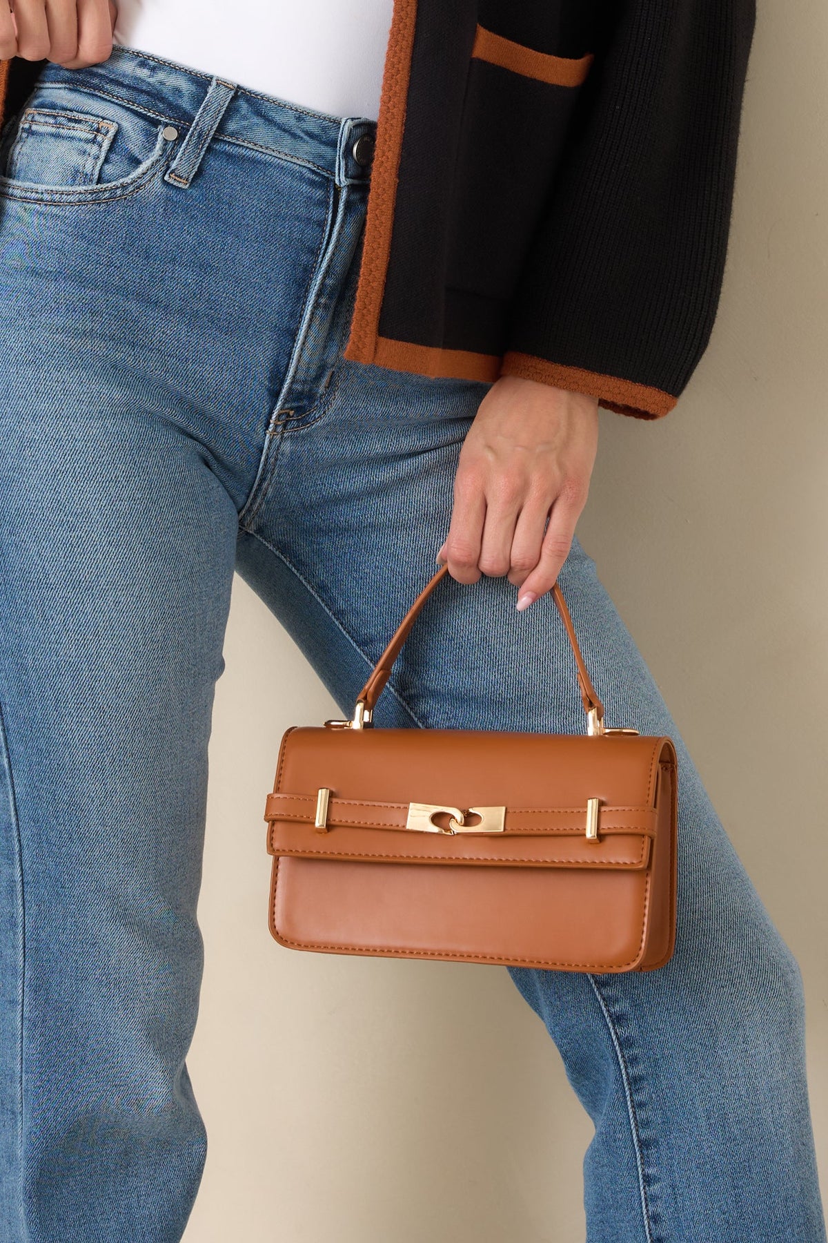 Bolso de mano Carry de cuero