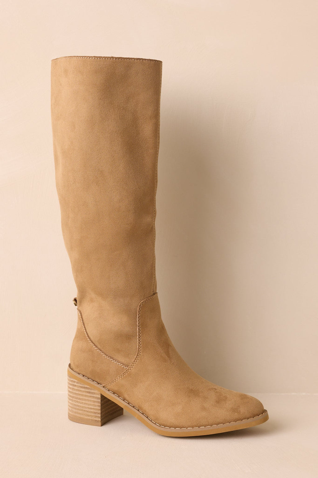 Botas altas hasta la rodilla de ante sintético color tostado For Good Reason