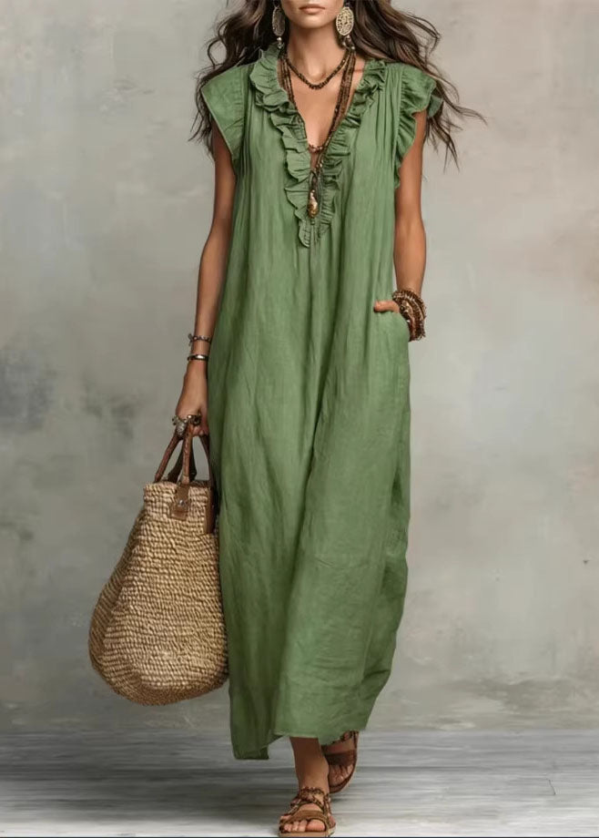 Maxi vestido de algodón