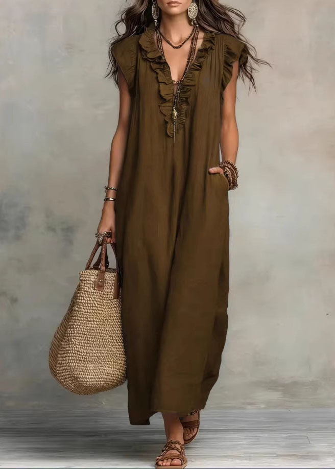 Maxi vestido de algodón