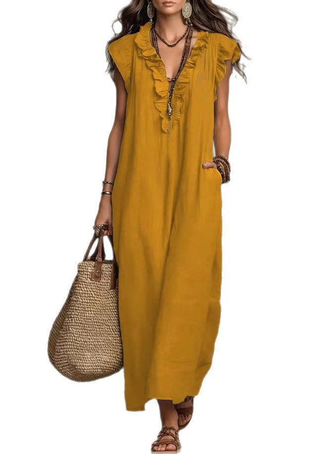 Maxi vestido de algodón