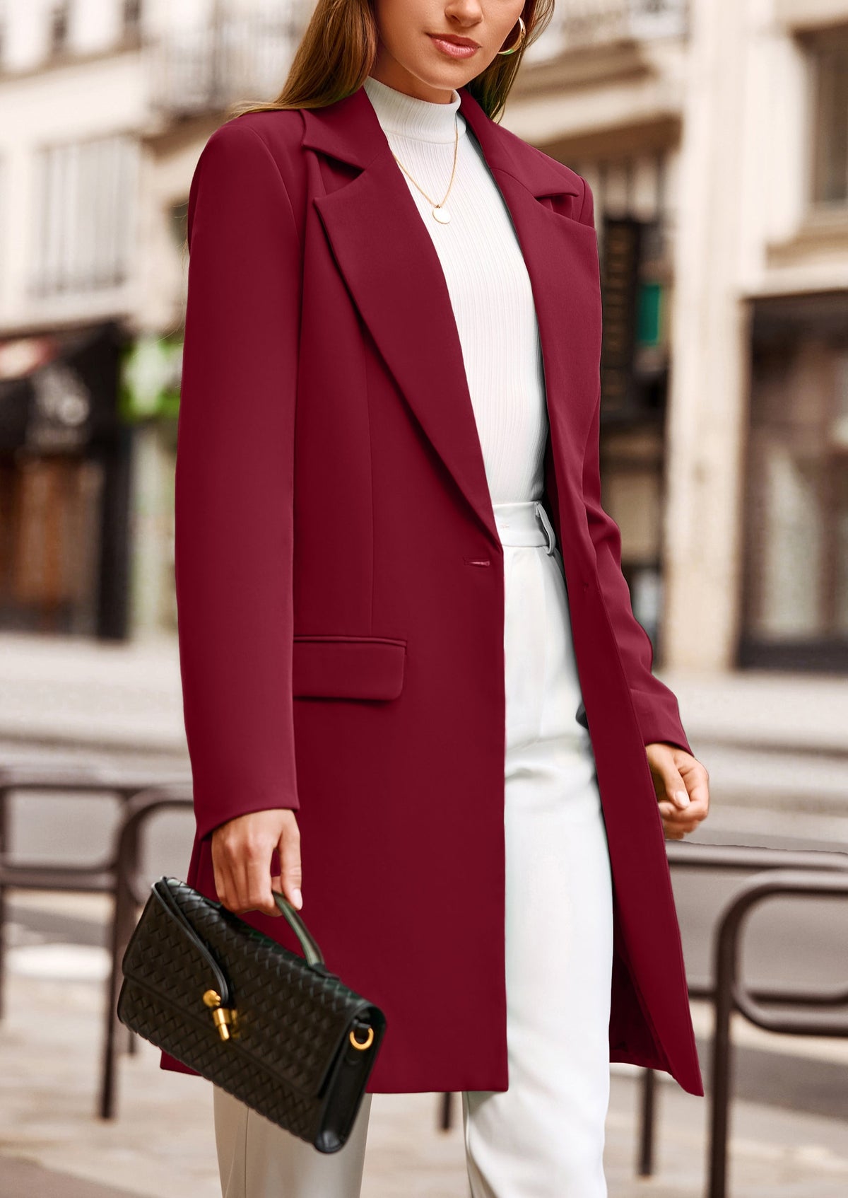 Chaqueta blazer larga