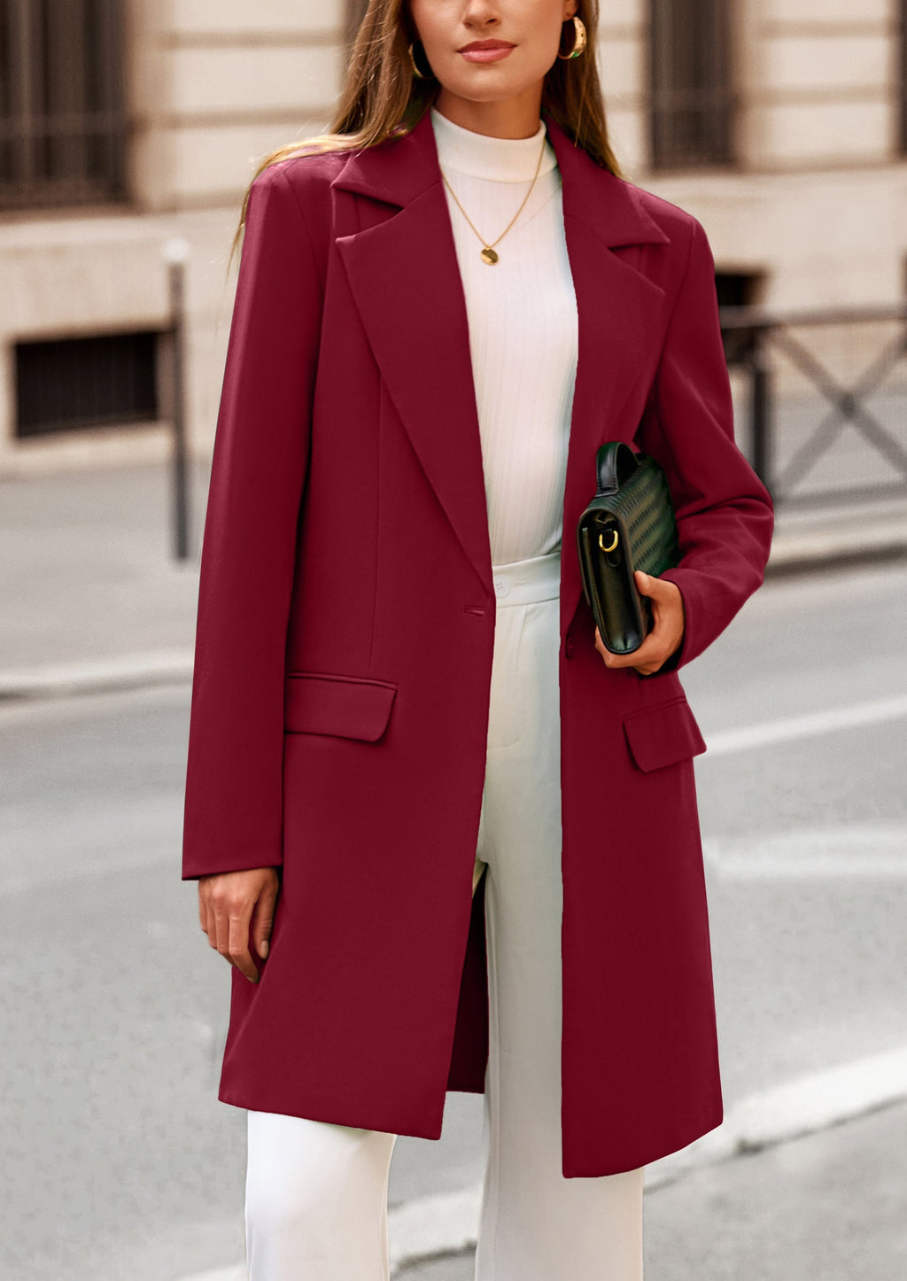 Chaqueta blazer larga