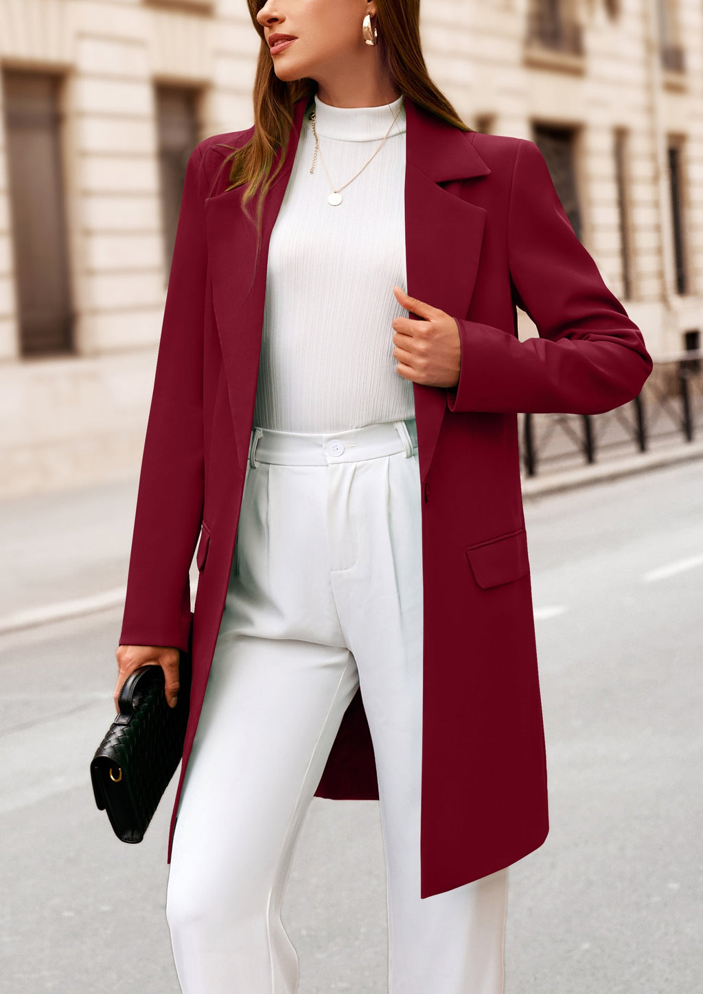 Chaqueta blazer larga