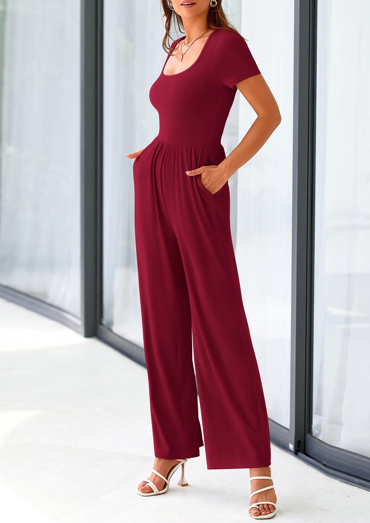 Mono de pierna ancha para mujer