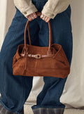 Bolso de hombro marrón