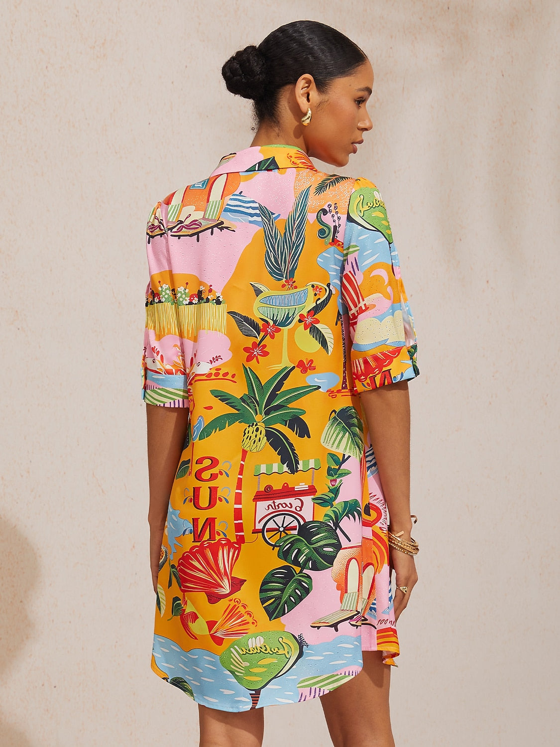 Vestido camisero floral