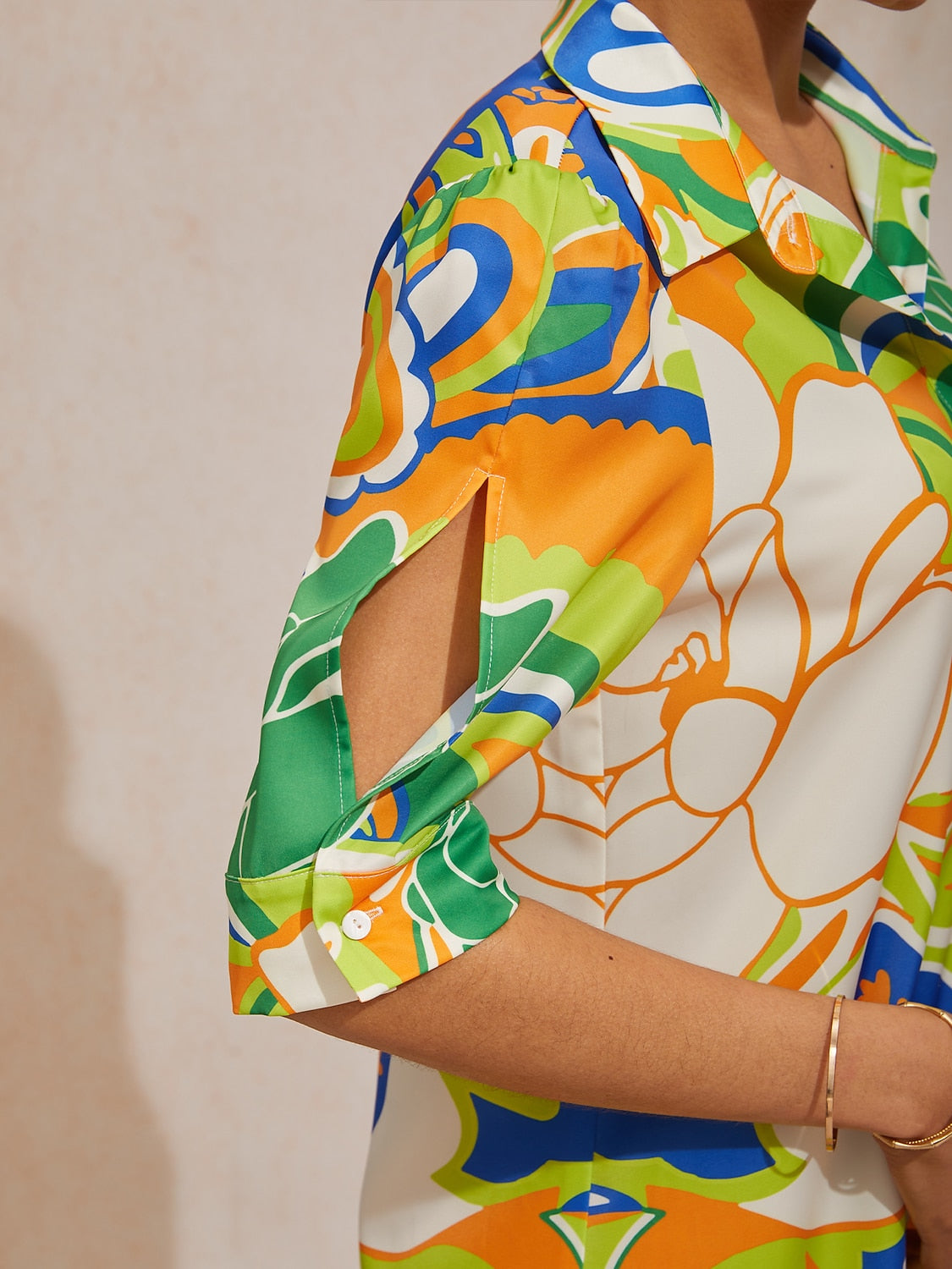 Vestido camisero floral