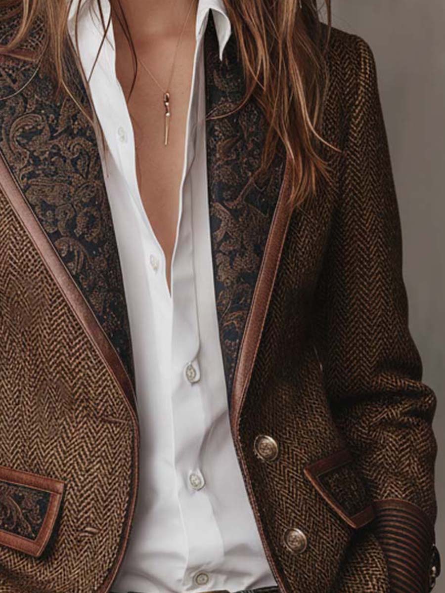 Blazer estampado chevron