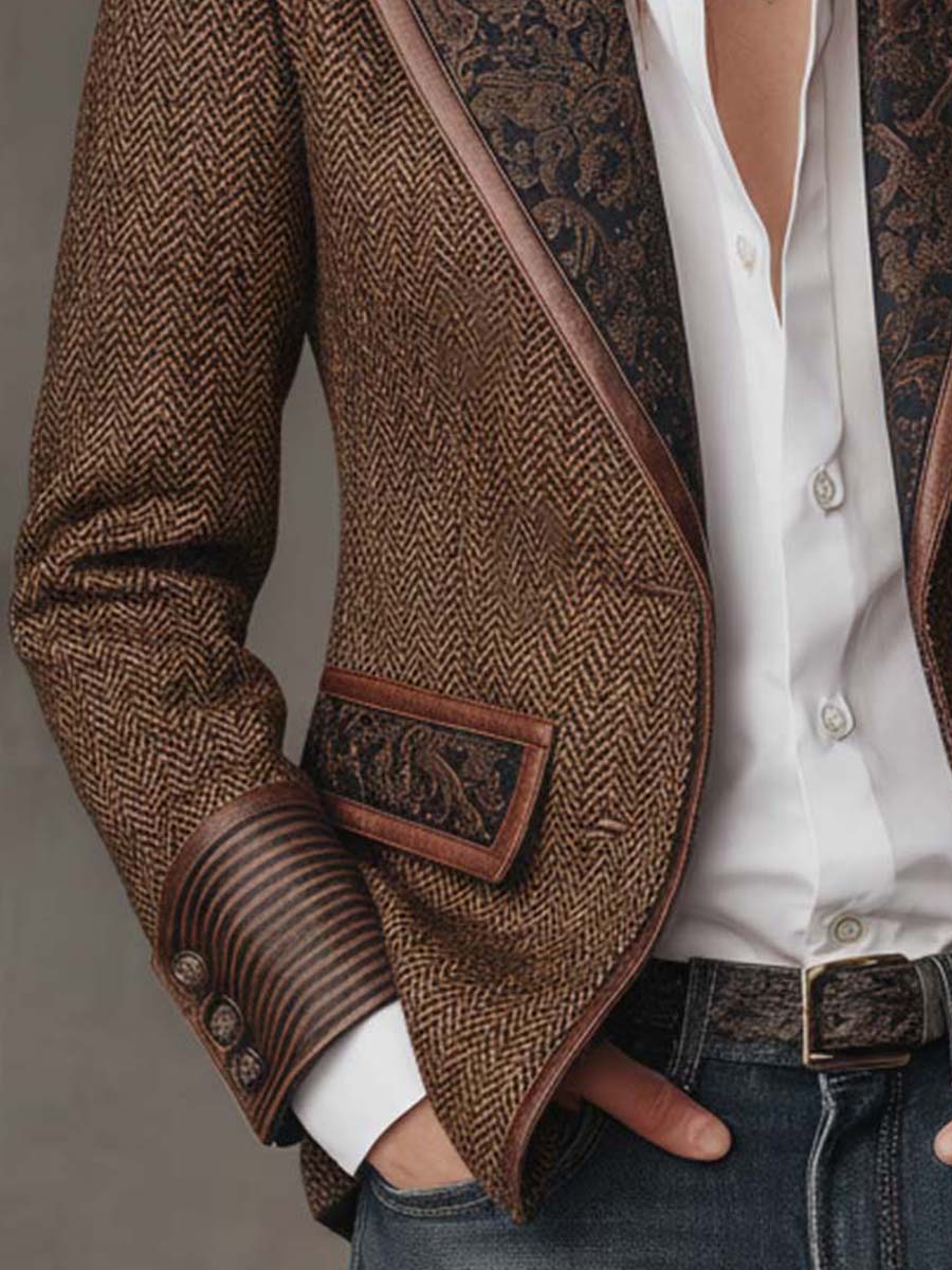 Blazer estampado chevron