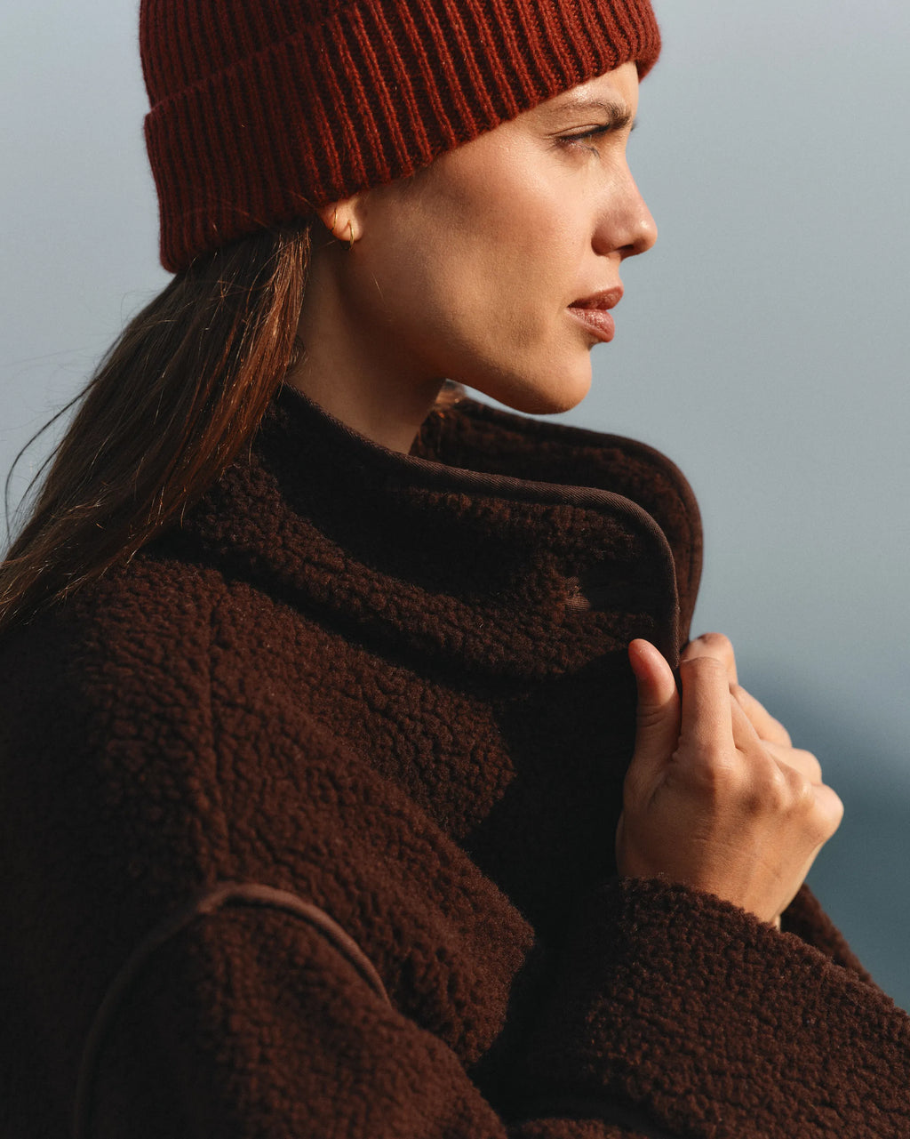 Chaqueta con botones color chocolate - foto 4