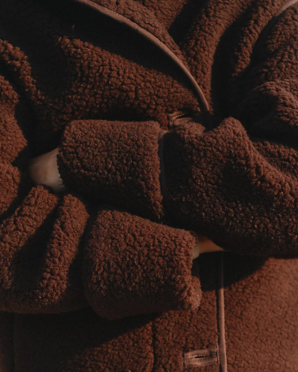 Chaqueta con botones color chocolate - foto 6