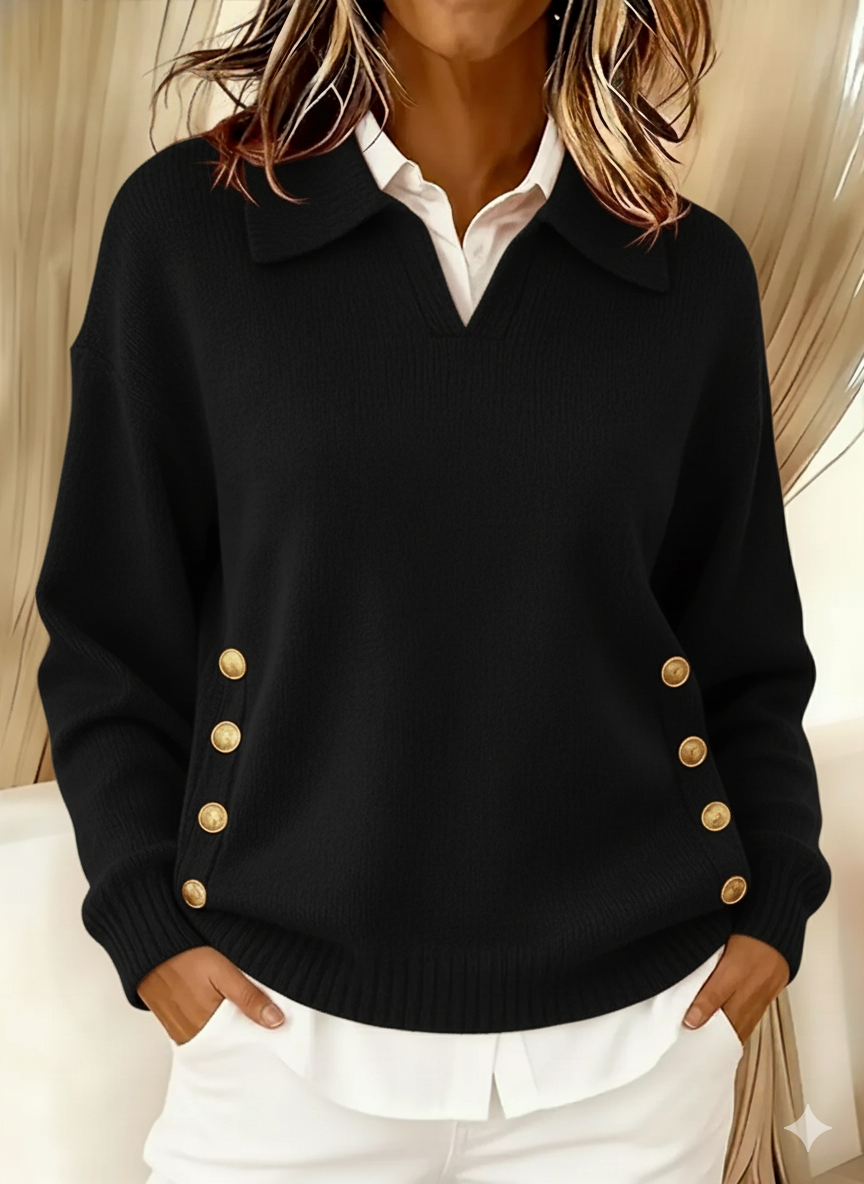 Jersey cuello polo pico