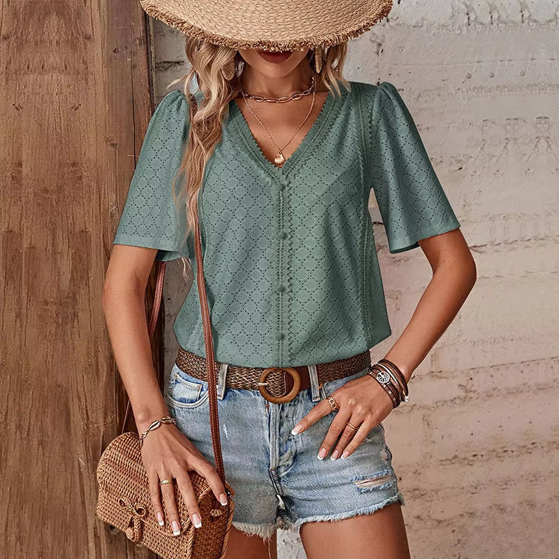Blusa de manga corta