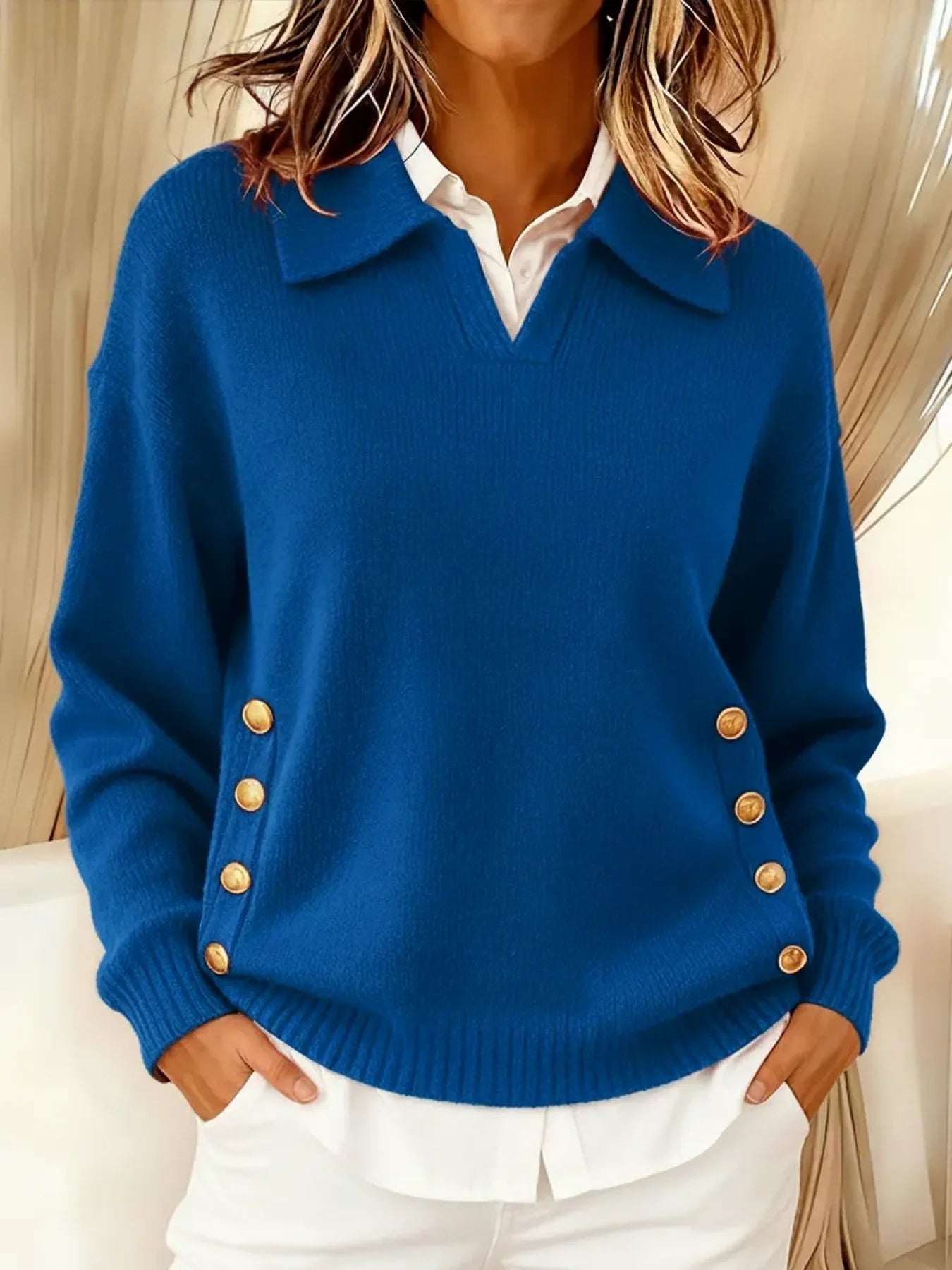 Jersey cuello polo pico