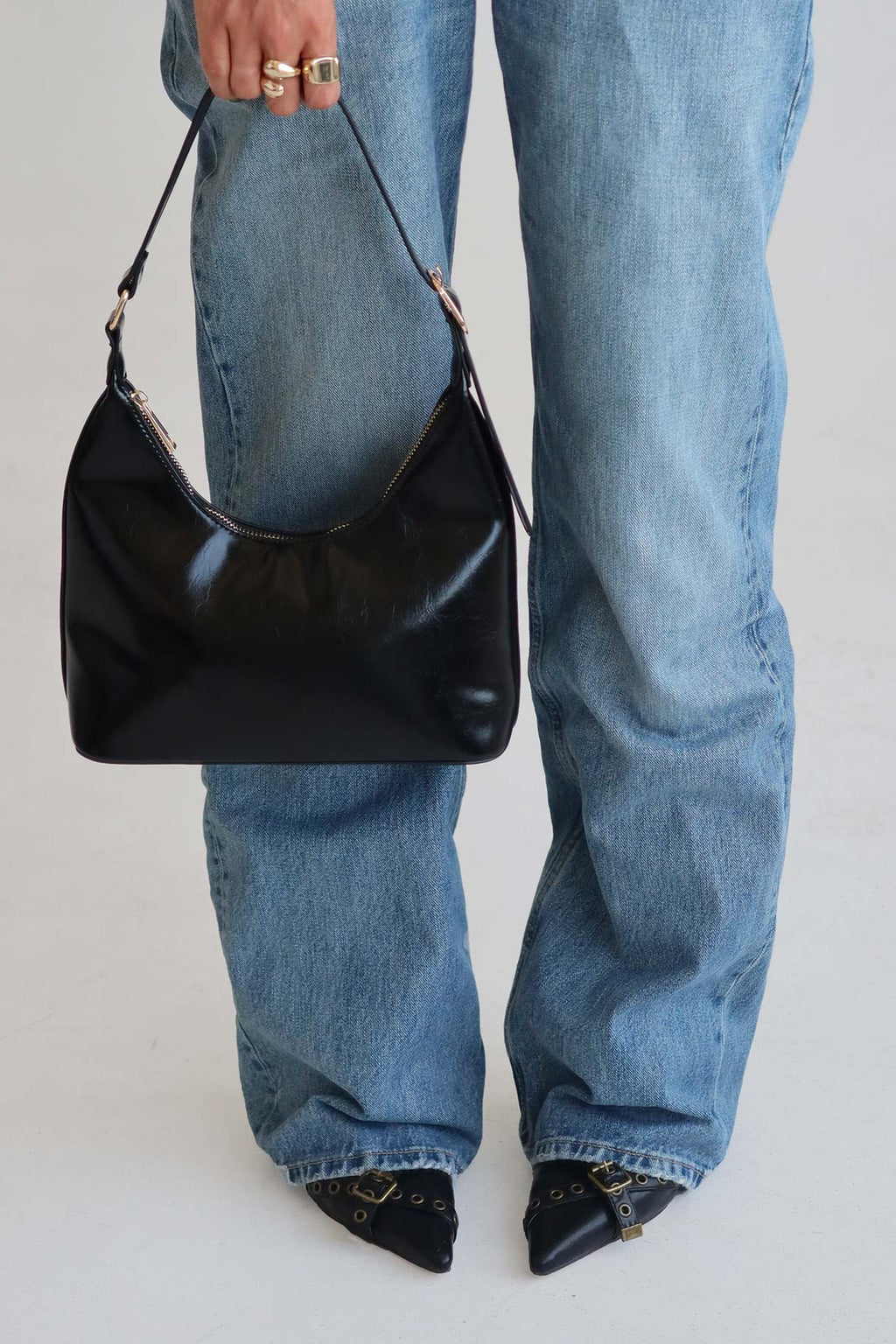Glazier Bolso Bandolera Negro Clásico