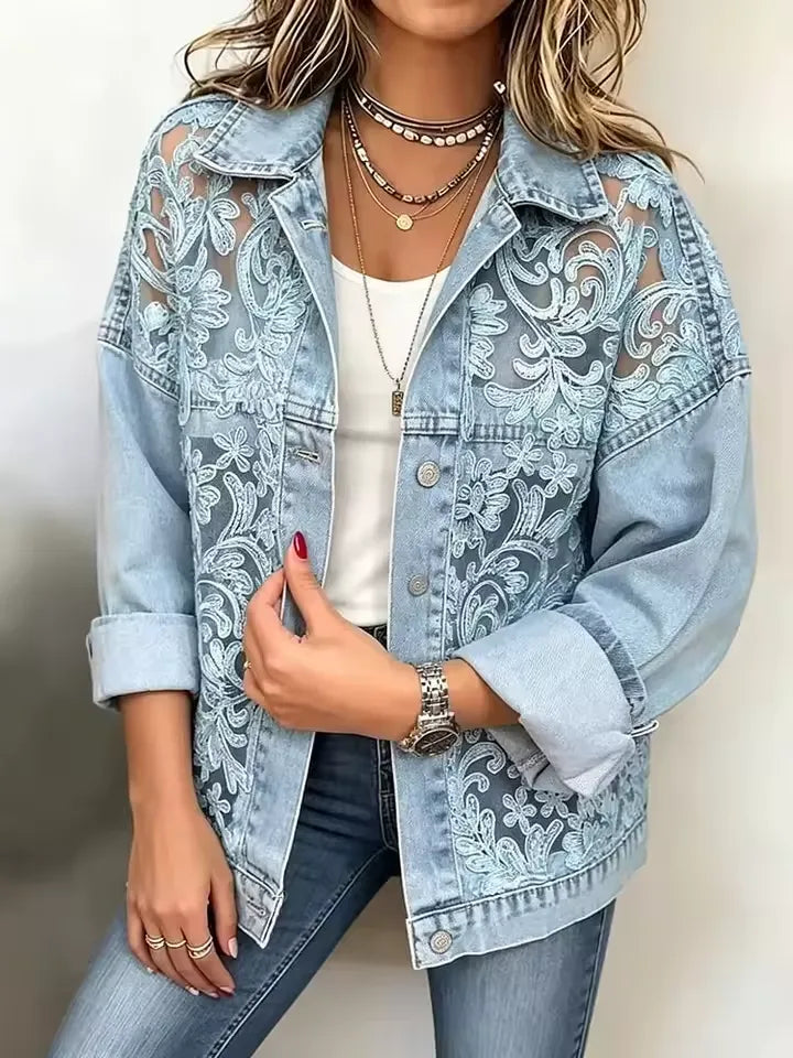 Chaqueta vaquera encaje