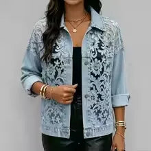 Chaqueta vaquera encaje