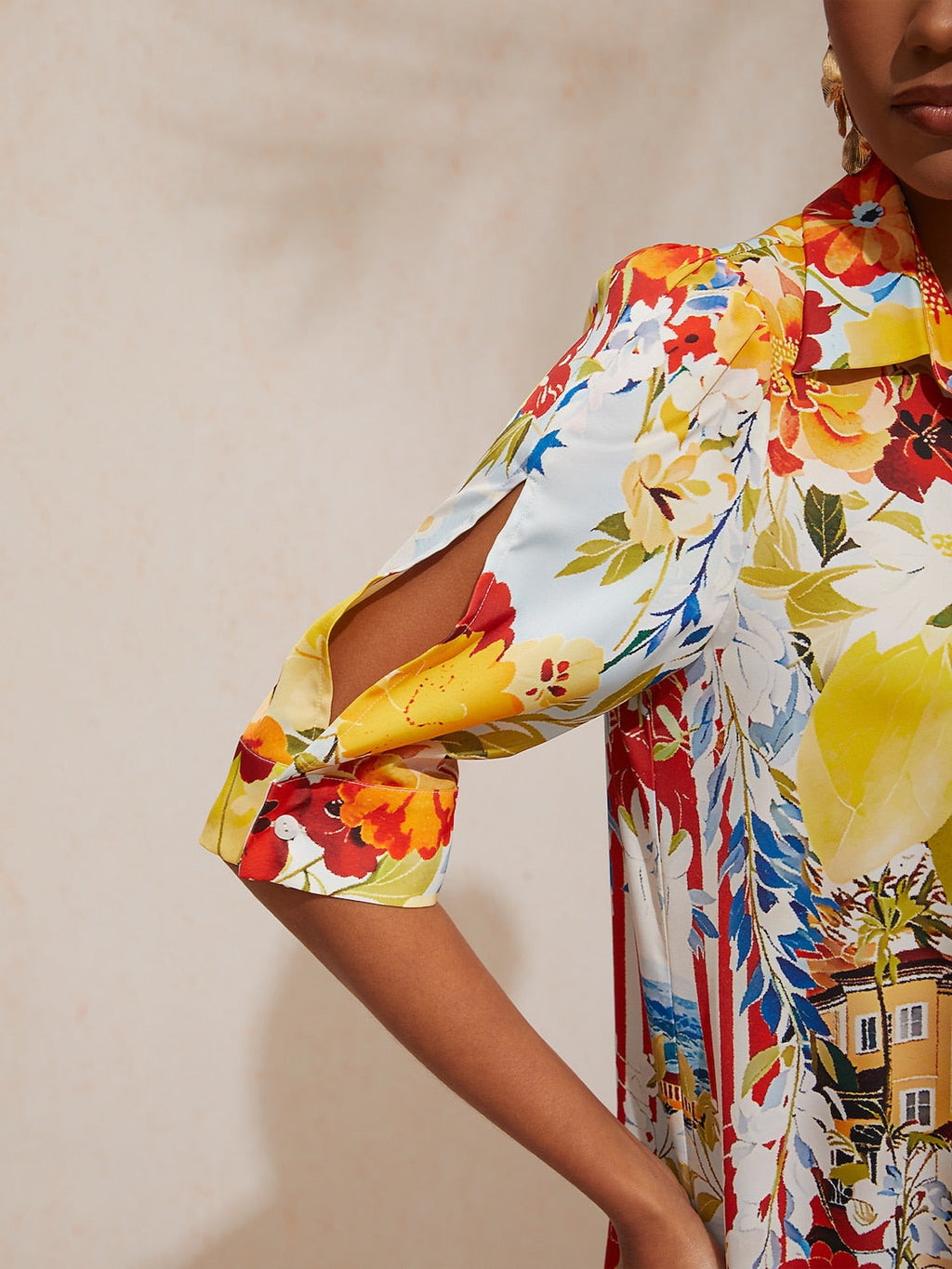 Vestido camisero floral