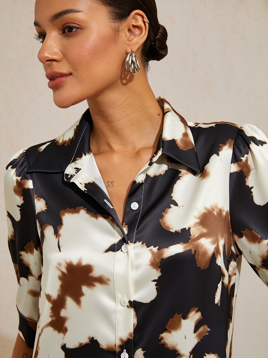 Vestido camisero floral