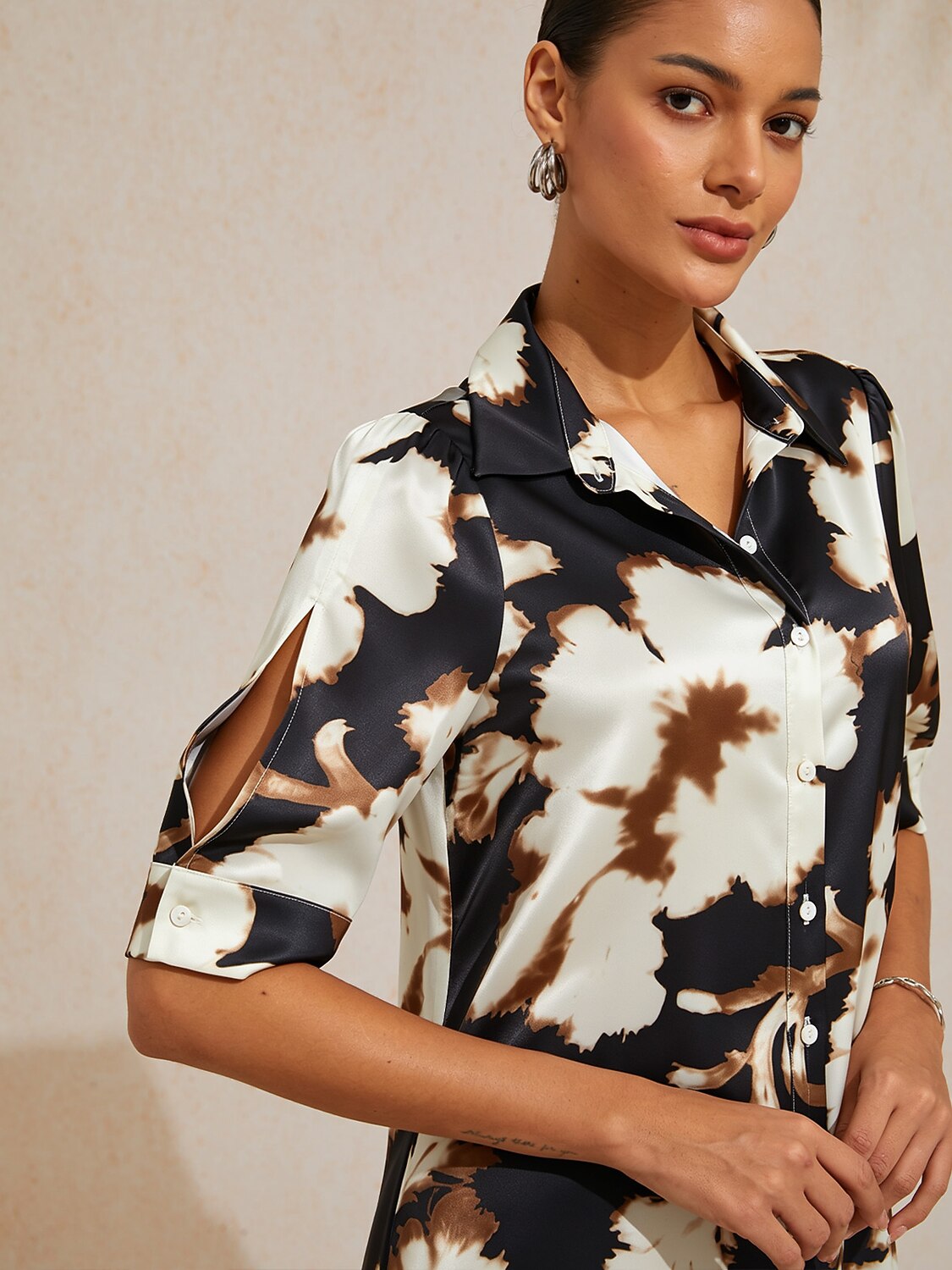 Vestido camisero floral