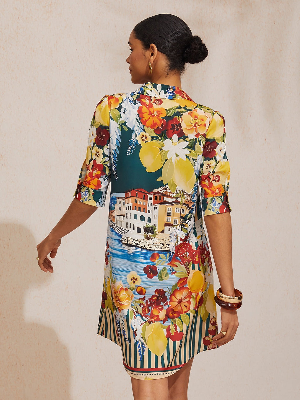 Vestido camisero floral