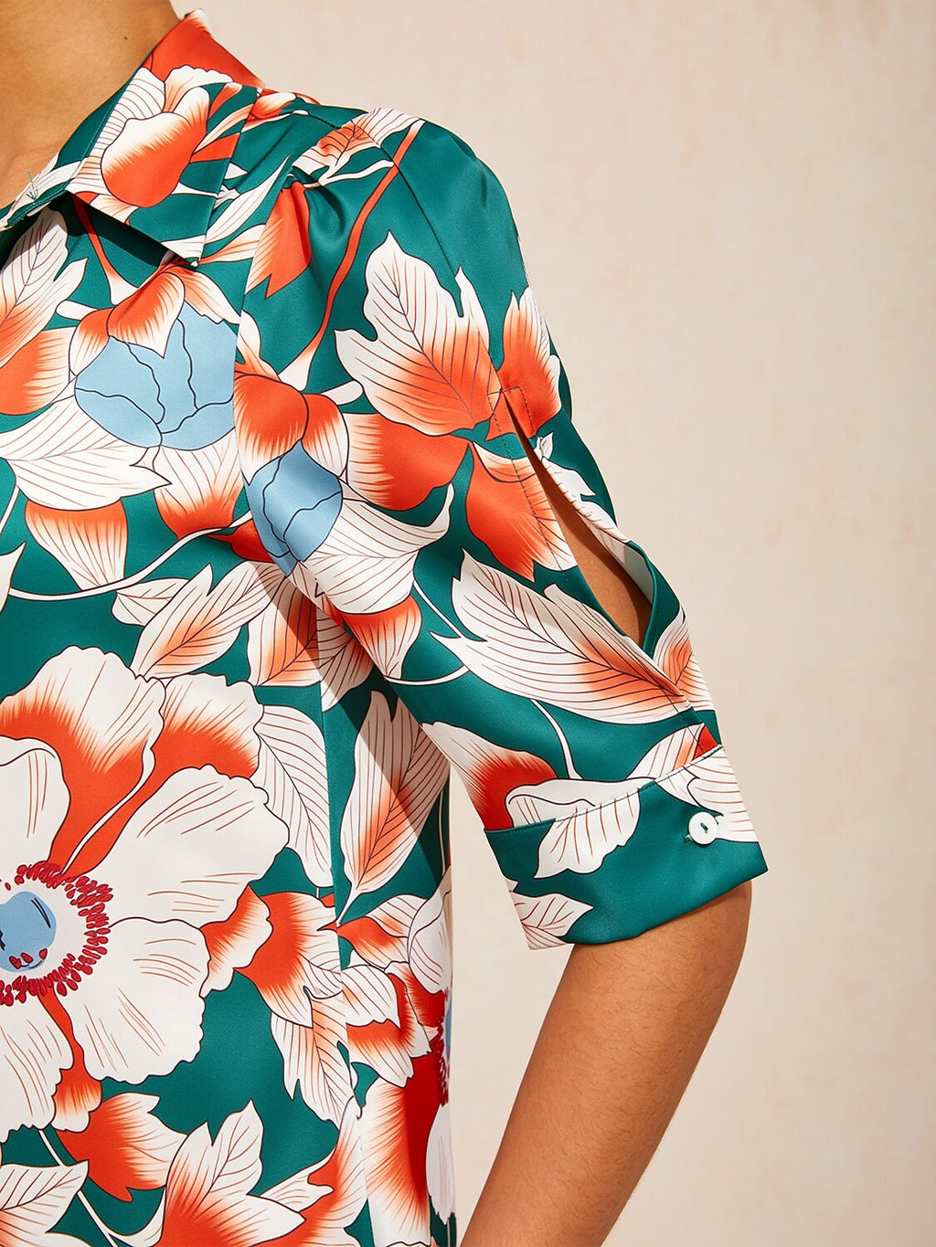 Vestido camisero floral