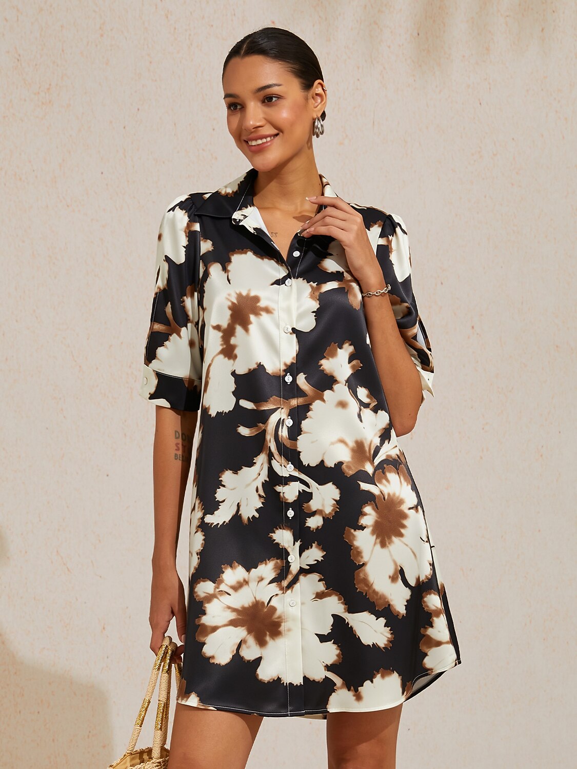 Vestido camisero floral