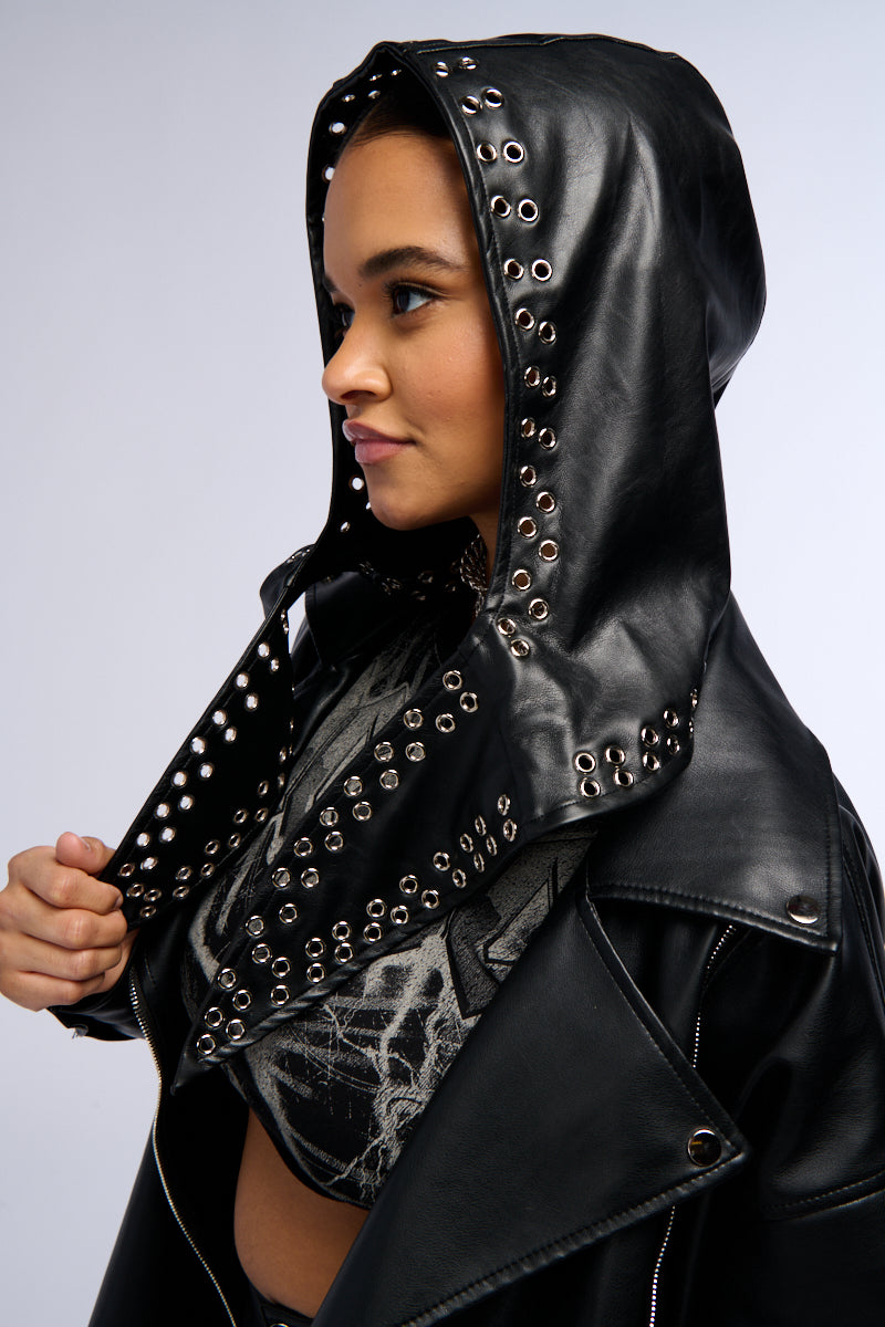 Pañuelo para la cabeza de cuero sintético Oh So Chic – Elegante turbante de PU