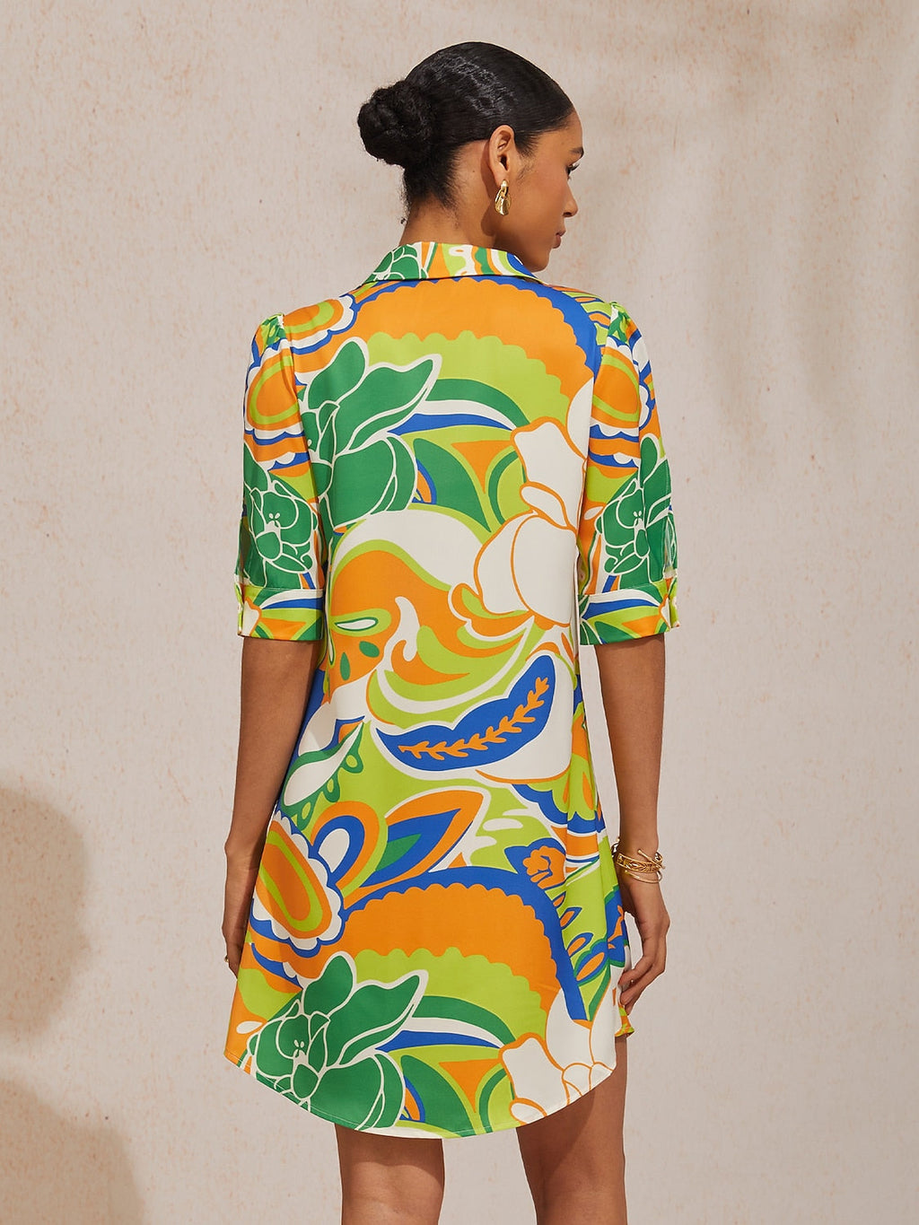 Vestido camisero floral