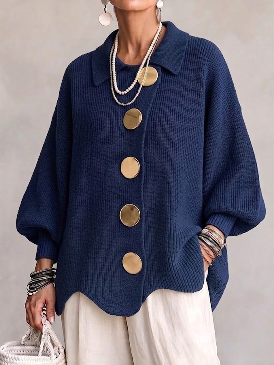 Cárdigan oversize cuello