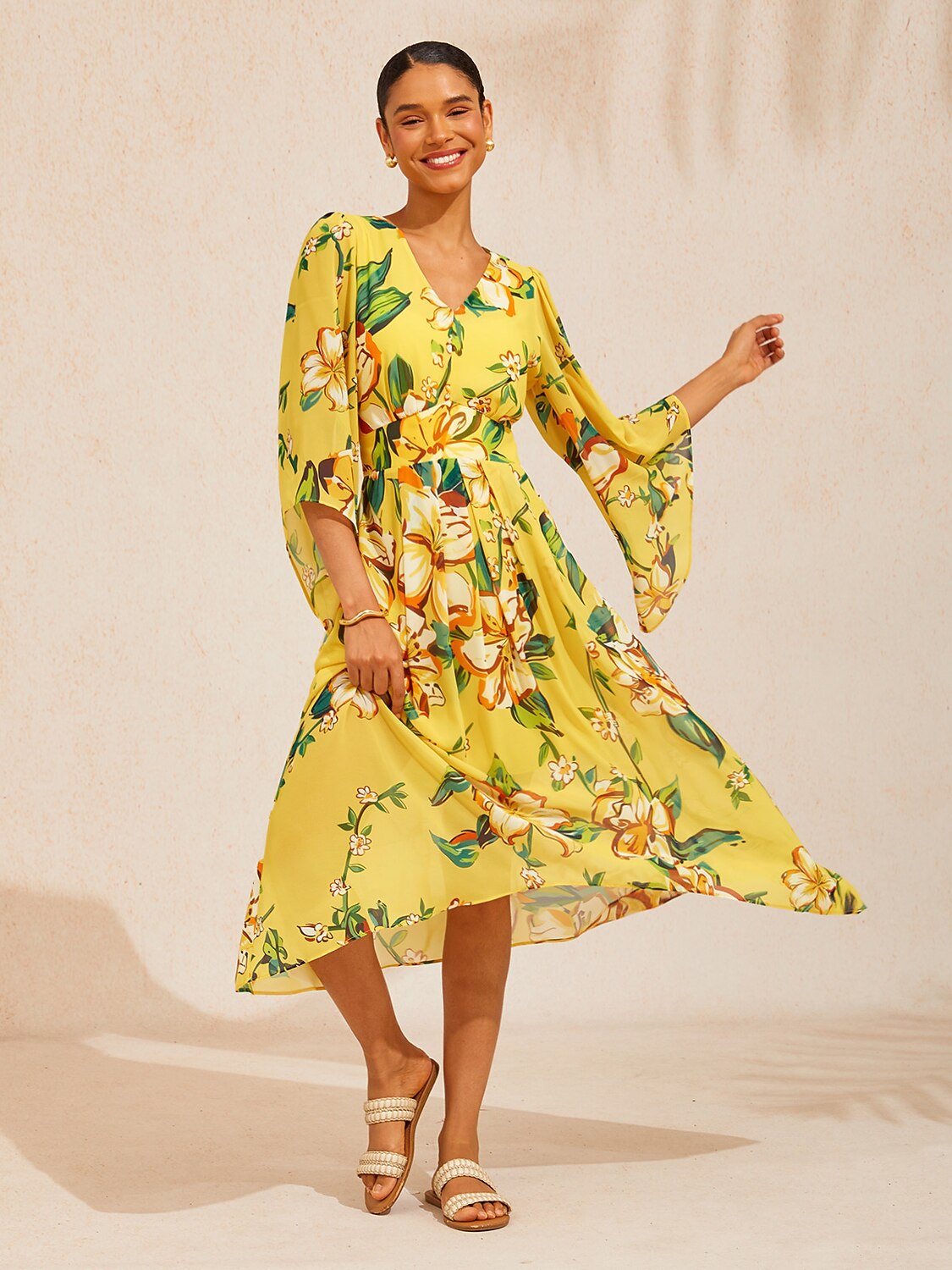 Vestido largo vaporoso