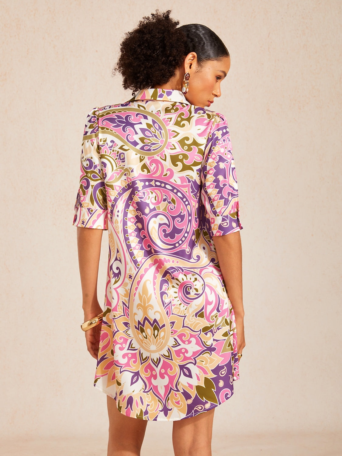 Vestido camisero floral